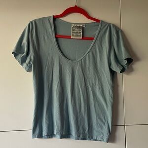 Light Blue Jungmaven Scoop Neck Women's Top